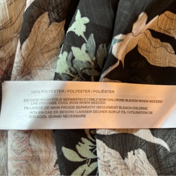 Band of Gypsies Sheer Black Floral Kimono Jacket Boho Topper Size XS/S EUC - Picture 8 of 8